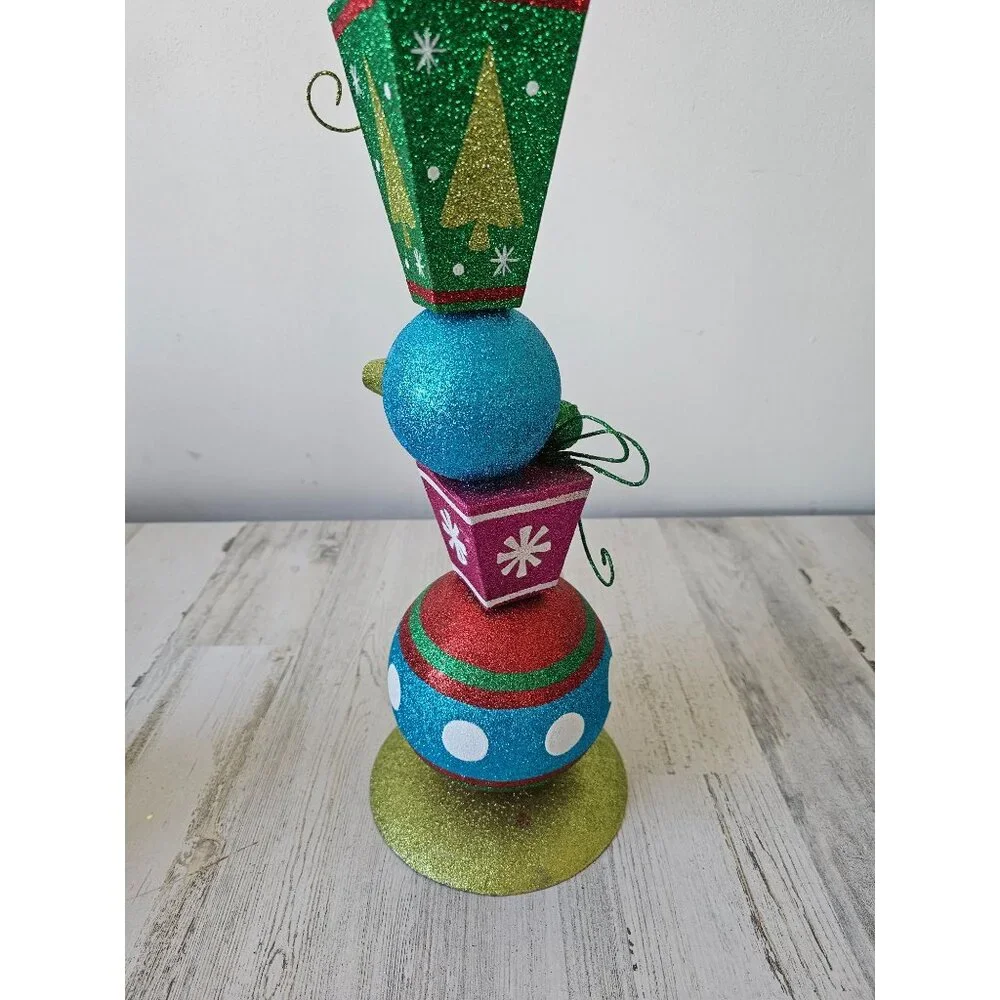 Pier 1 ornament glitter vintage rare Xmas decor centerpiece Bose‎